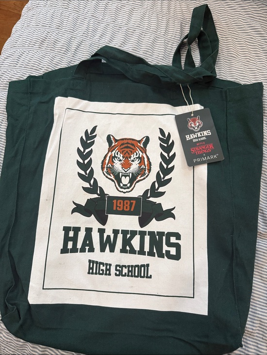 Primark Other - Primark Green & White Hawkins High School Tiger Tote Bag